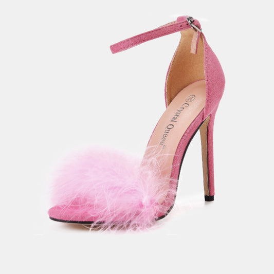 Crystal Sweet Feather Sandals