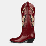 Begonia Butterfly-print Cowboy Boots