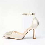 Solidago Rhinestone Heart Stiletto Pumps