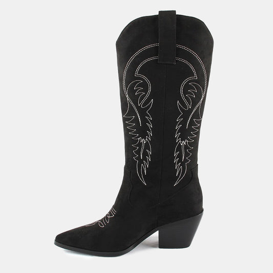 Daisy Embroidered Cowboy Boots