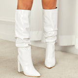 Marigold Patent Leather Knee-high Boots