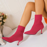 Mimosa Knit Stiletto Ankle Boots