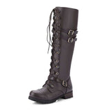 Wandflower Buckle Knee High Boots