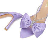 Primula Bow Satin Stiletto Sandals