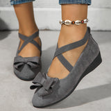 Erica Bowknot Cross Strap Ballet Pumps