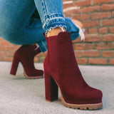 Fressia Block Heel Ankle Boots