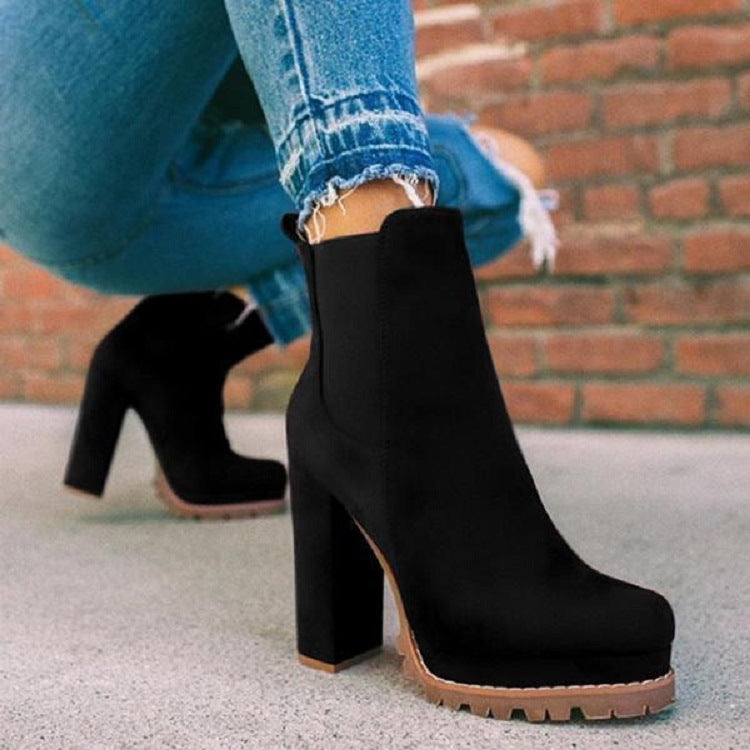 Fressia Block Heel Ankle Boots