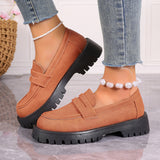 Gerbera Solid Color Platform Loafers