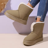 Waterlily Furry Snow Boots