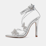 Nepeta Butterfly Rhinestone Sandals