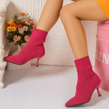 Mimosa Knit Stiletto Ankle Boots