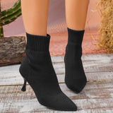 Mimosa Knit Stiletto Ankle Boots