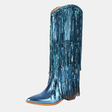 Scilla Shiny Tassels Boots