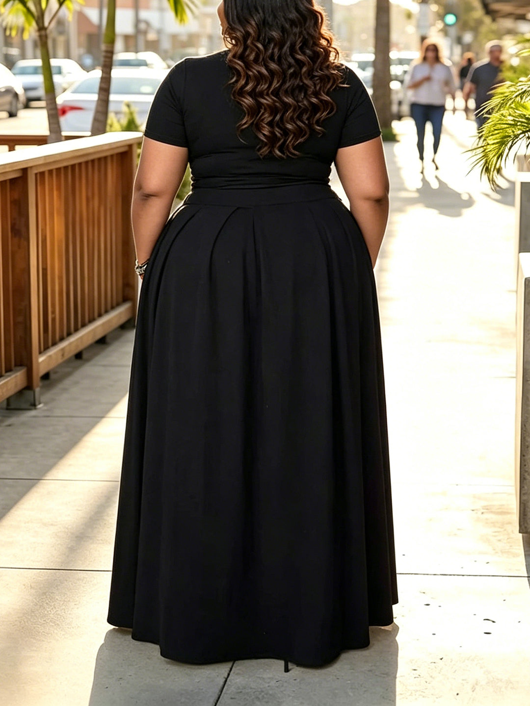 Wrap Crop Top Skirt Set