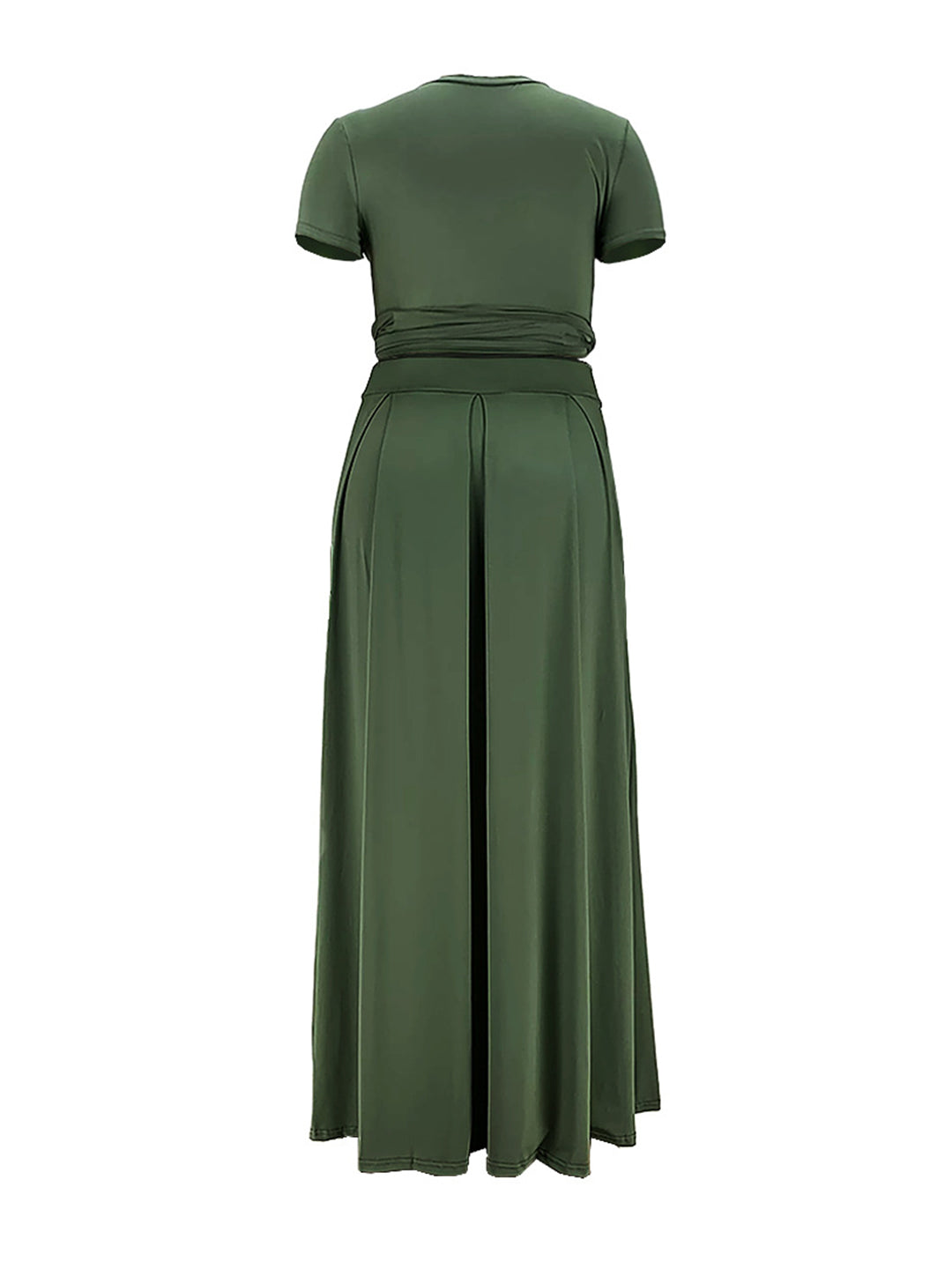 Wrap Crop Top Skirt Set