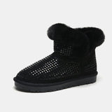 Lobelia Rhinestone Plush Snow Boots