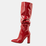 Marigold Patent Leather Knee-high Boots