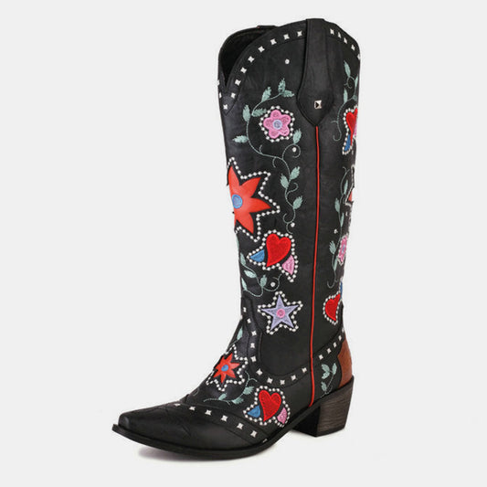 Matthiola Studded Western Cowboy Boots