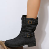 Mandevilla Buckle Denmin Mid-Calf Boots