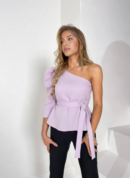 Asymmetrical Ruffle Tunics Top