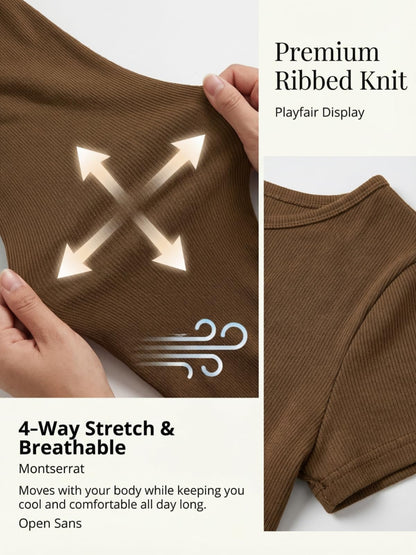 Off Shoulder Ribbed Capri Set