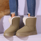 Waterlily Furry Snow Boots