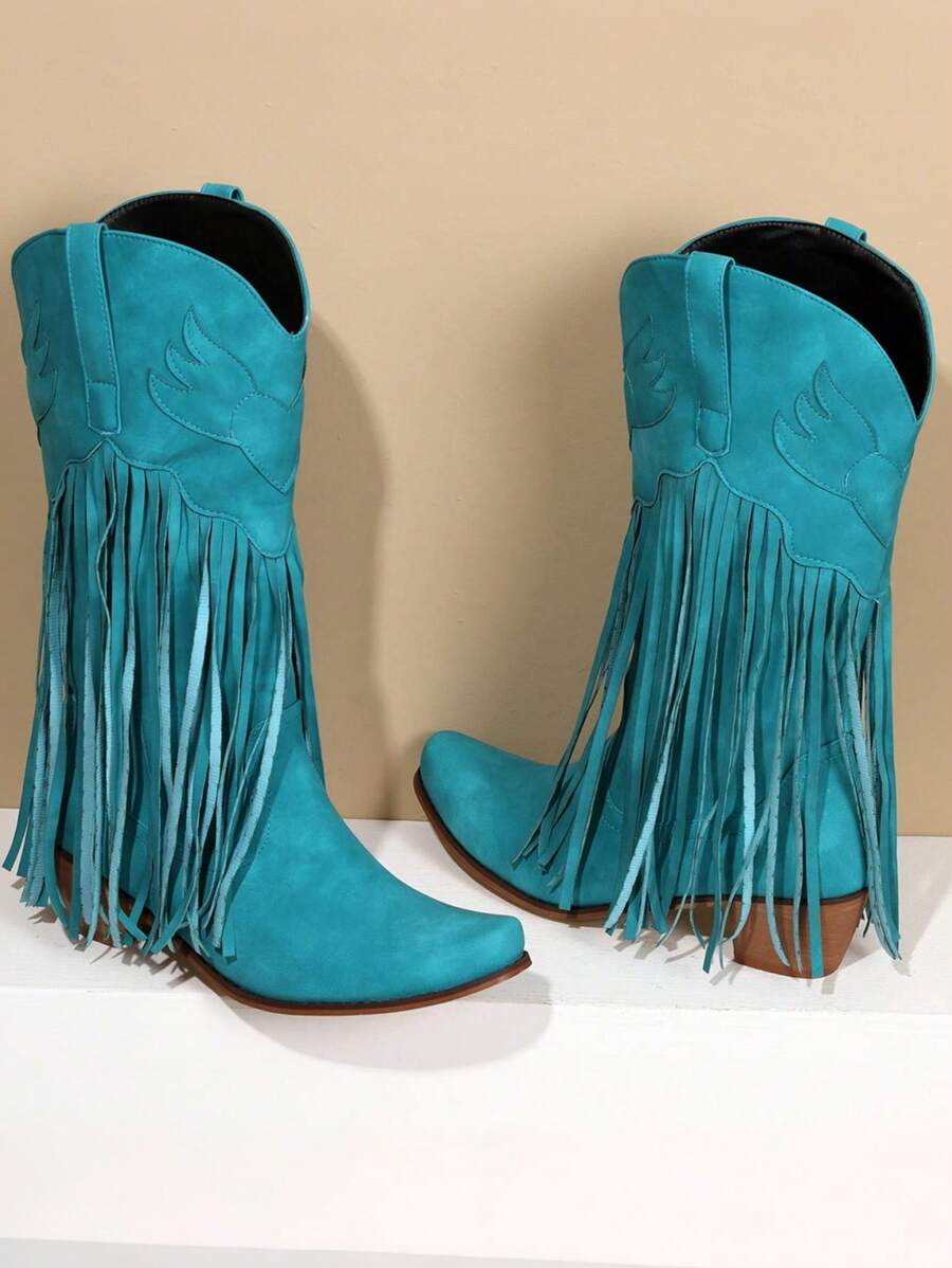 Dahlia Retro Tassel Cowboy Boots