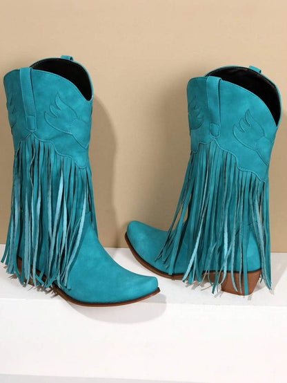 Dahlia Retro Tassel Cowboy Boots
