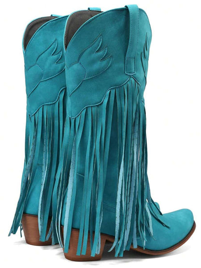 Dahlia Retro Tassel Cowboy Boots