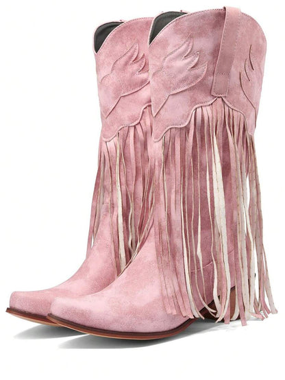 Dahlia Retro Tassel Cowboy Boots