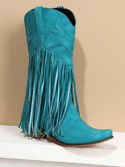 Dahlia Retro Tassel Cowboy Boots