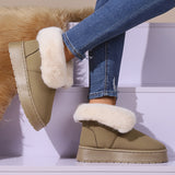 Waterlily Furry Snow Boots