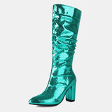 Lotus Shiny Knee-high Boots