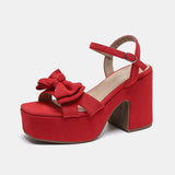 Gerbera Bow Platform Sandals