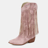 Moonflower Tassels Cowboy Boots