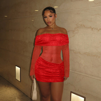 Chloe Mesh Bodycon Party Dress