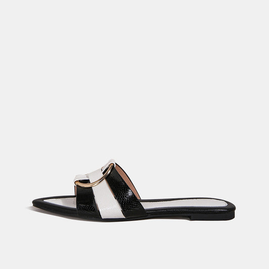 Gerbera Color Block Flat Mules