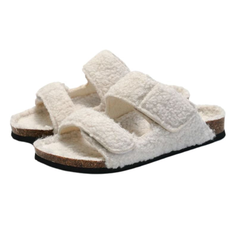 Peony Suede Cork Slippers