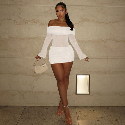 Chloe Mesh Bodycon Party Dress