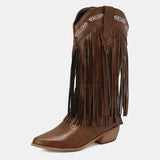 Moonflower Tassels Cowboy Boots