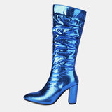 Lotus Shiny Knee-high Boots