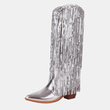 Scilla Shiny Tassels Boots