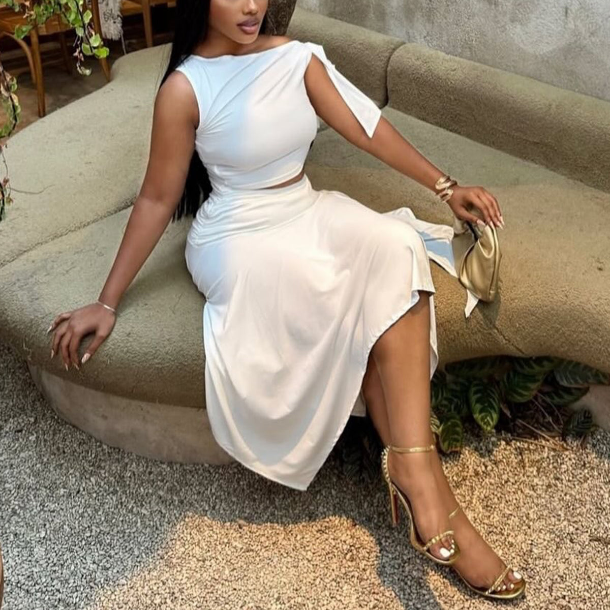 Lauren Crop Top Skirt Sets