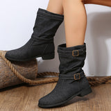 Mandevilla Buckle Denmin Mid-Calf Boots