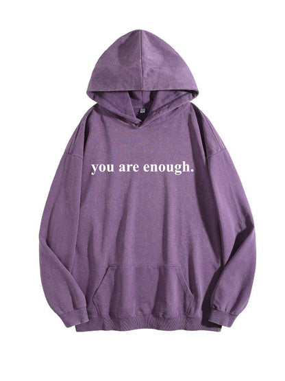 You're enough Vintage-Wash Hoodie