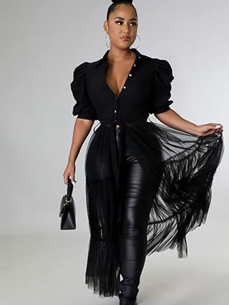 Short Sleeve Bodycon High Low Asymmetrical Ruffle Dress