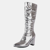 Lotus Shiny Knee-high Boots