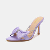 Primula Bow Satin Stiletto Sandals