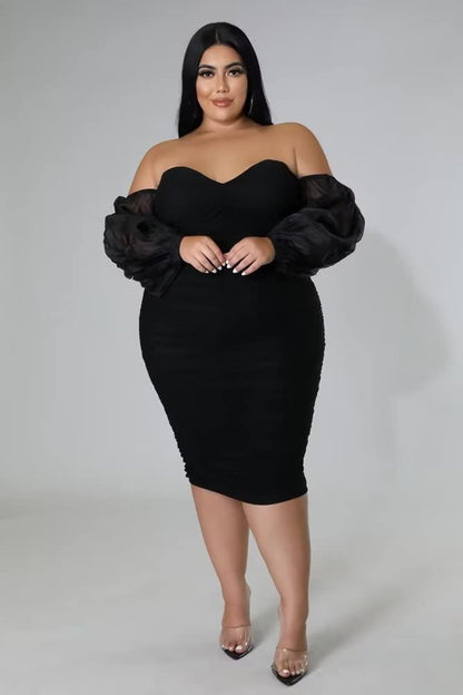 Bodycon Ruched Cocktail Dress