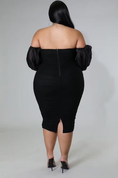 Bodycon Ruched Cocktail Dress